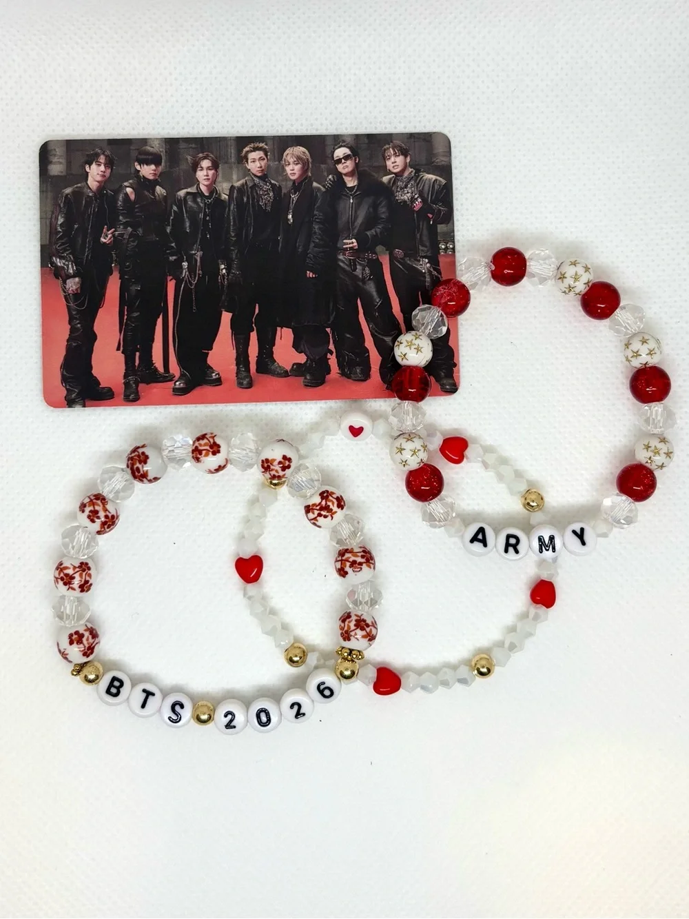 (4pcs) BTS ARMY 2026 BUNDLE Bracelets and Photocard